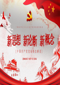 黨章九大章程模板ppt模板黨章