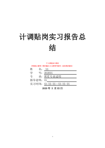 計(jì)調(diào)貼崗實(shí)習(xí)報(bào)告總結(jié)