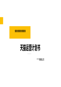 天貓運營計劃書(1)