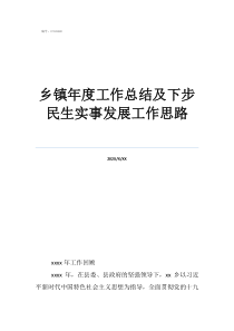 年終工作總結(jié)鄉(xiāng)鎮(zhèn)年度工作總結(jié)及下步民生實事發(fā)展工作思路