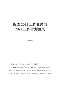 個人工作總結范文大全街道2021工作總結與2022工作計劃范文