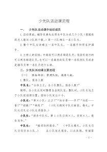 2023－2024學(xué)年中小學(xué)少先隊大、中隊輔導(dǎo)員業(yè)務(wù)培訓(xùn)（少先隊活動課流程）