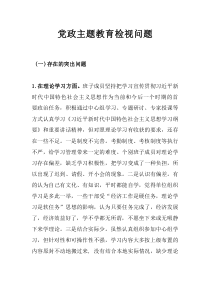 黨政主題教育檢視問題