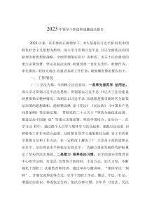 2023年領(lǐng)導(dǎo)干部述職述廉述法報(bào)告
