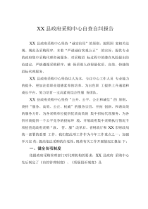 XX縣政府采購(gòu)中心自查自糾報(bào)告