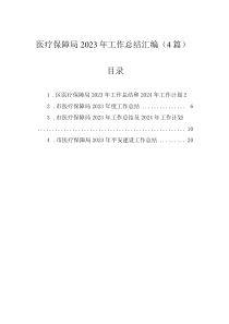 醫(yī)療保障局2023 年工作總結(jié)匯編（4篇）