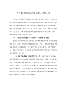 關(guān)于民族團(tuán)結(jié)進(jìn)步工作總結(jié)匯報(bào)