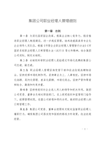 集團公司職業(yè)經(jīng)理人管理細則