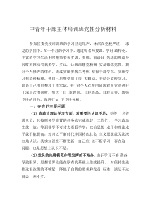 中青年干部主體培訓(xùn)班黨性分析材料0001