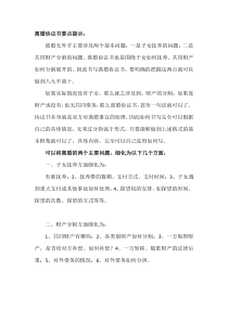 離婚協(xié)議書注意要點2