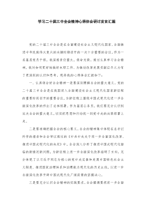 學(xué)習(xí)二十屆三中全會(huì)精神心得體會(huì)研討發(fā)言匯篇