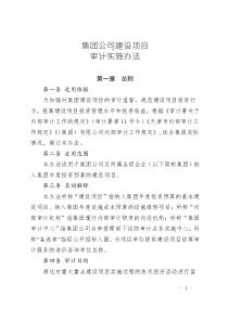 集團(tuán)公司建設(shè)項(xiàng)目審計(jì)實(shí)施辦法