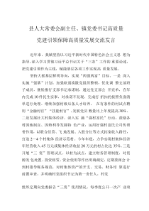 縣人大常委會(huì)副主任、鎮(zhèn)黨委書記高質(zhì)量黨建引領(lǐng)保障高質(zhì)量發(fā)展交流發(fā)言