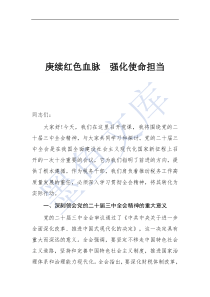 庚續(xù)紅色血脈  強(qiáng)化使命擔(dān)當(dāng)