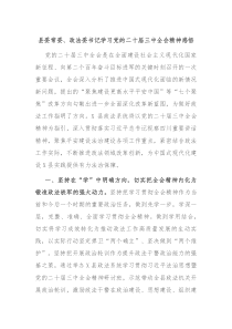 縣委常委、政法委書記學習黨的二十屆三中全會精神感悟