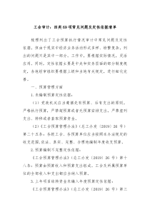 工會審計：四類69項常見問題及定性依據(jù)清單