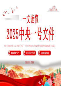 讀懂2025中央一號黨課ppt課件（20250227）