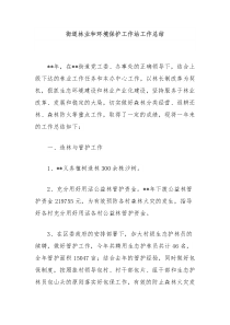 街道林業(yè)和環(huán)境保護(hù)工作站工作總結(jié)