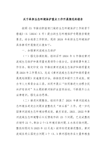 關(guān)于承擔(dān)生態(tài)環(huán)境保護(hù)重點工作開展情況的報告